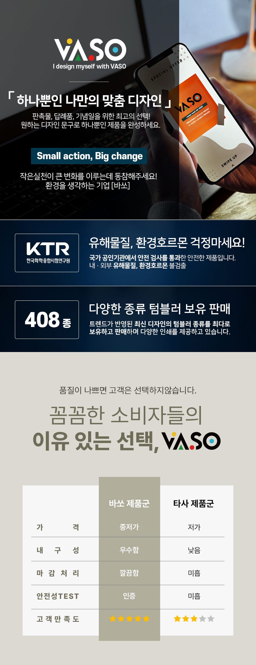 바쏘 매니시 이중구조 텀블러기념품  600ml 900ml 상세이미지 1