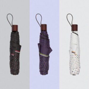 우산 판촉물 제작 – 아쿠아시티 3단 초경량 땡땡이 암막 우양산(자외선차단)