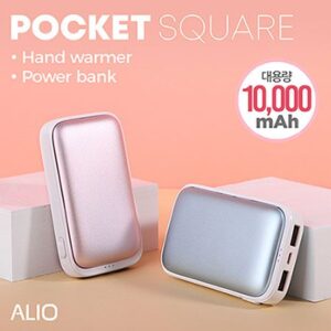 ALIO 포켓스퀘어10000mAh 손난로 보조배터리 홍보물품제작