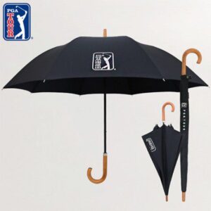 PGA 70수동 블랙우드핸들 슬라이드 장우산 홍보물품제작