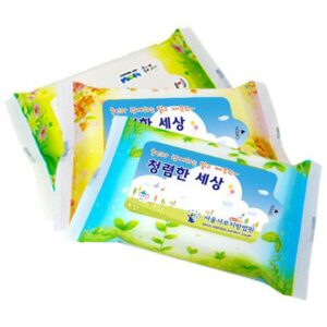 꽃내음 3종 홍보용 물티슈 제작 30매
