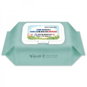 녹색나라 민트그린 휴대용 캡형 물티슈제작 50매