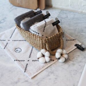 국내산 수건답례품 무한타올 푸들이 고리수건 제작 60g