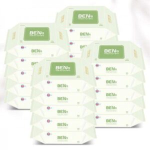 벤 이노센스 초순수 저자극 엠보싱 물티슈제작 그린 캡형 80매 65gsm