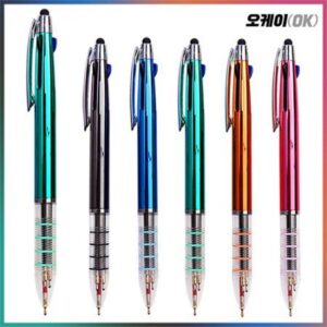 볼펜 각인 오케이 4링UV 3색터치펜 제작