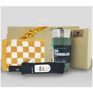 안심생활건강세트 28호 스탠리 고진공 텀블러+3단UV컬러암막완자우산+체스핸드타올 홍보물품제작