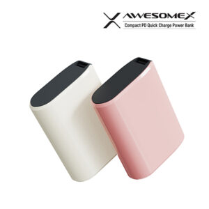 어썸엑스 컴팩트 PD 고속충전 보조배터리 판촉물 제작 10000mAh 최대 20W 이상