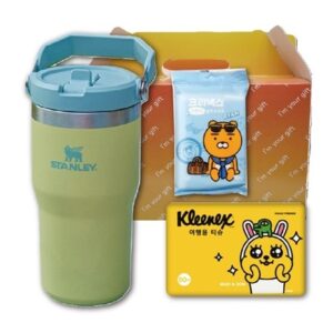 여행필수3종세트E 스탠리 플립 텀블러591ml+크리넥스카카오티슈50매+카카오물티슈10매 홍보물품제작