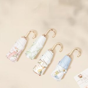 우산제작 로페리아 금색고리 손잡이 휴대용 양산 인쇄