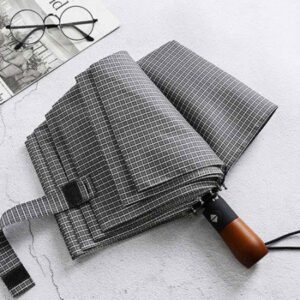 체크 우드 3단 완전자동 우산주문제작 체크 우드 3단 완전자동 우산주문제작