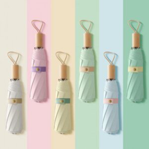 튼튼하고 가벼운 파스텔 원목 3단 양우산 홍보물품제작 튼튼하고 가벼운 파스텔 원목 3단 양우산 홍보물품제작