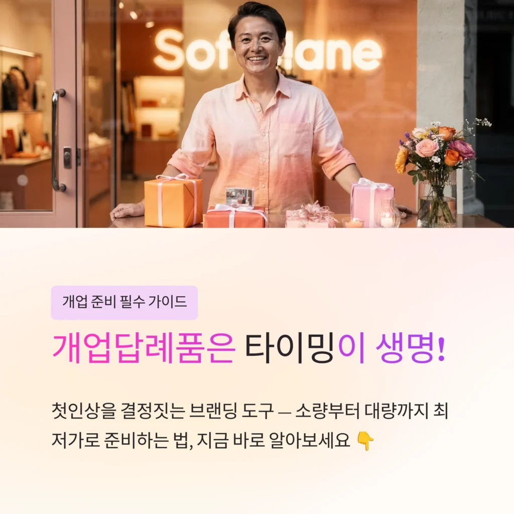 개업답례품 제작 소량제작 대량제작 쇼핑몰