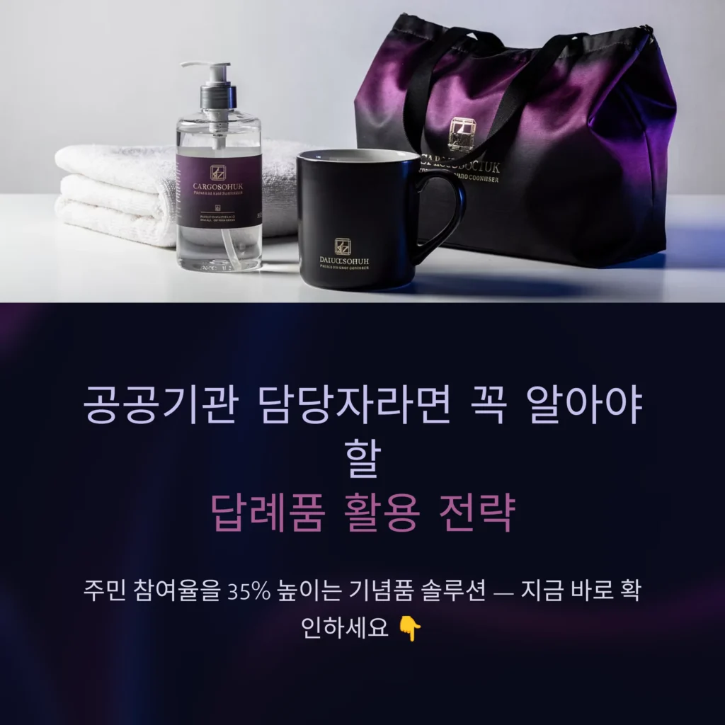 공공기관 답례품 주민센터 답례품 행정복지센터 답례품 제작