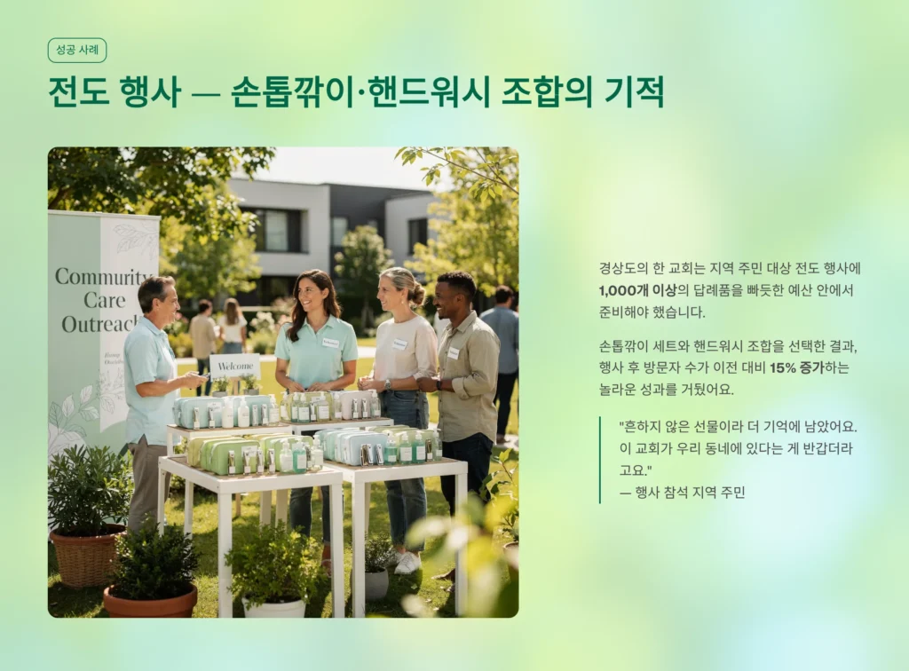 핸드워시 판촉물 교회 답례품 제작 사이트 추천