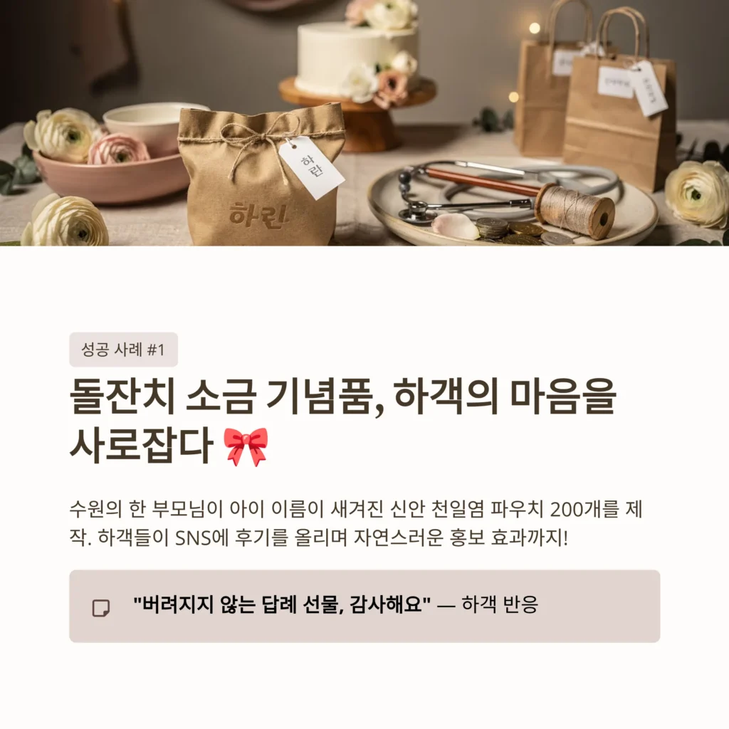 돌잔치 답례품 소금 제작 후기 좋은 곳 