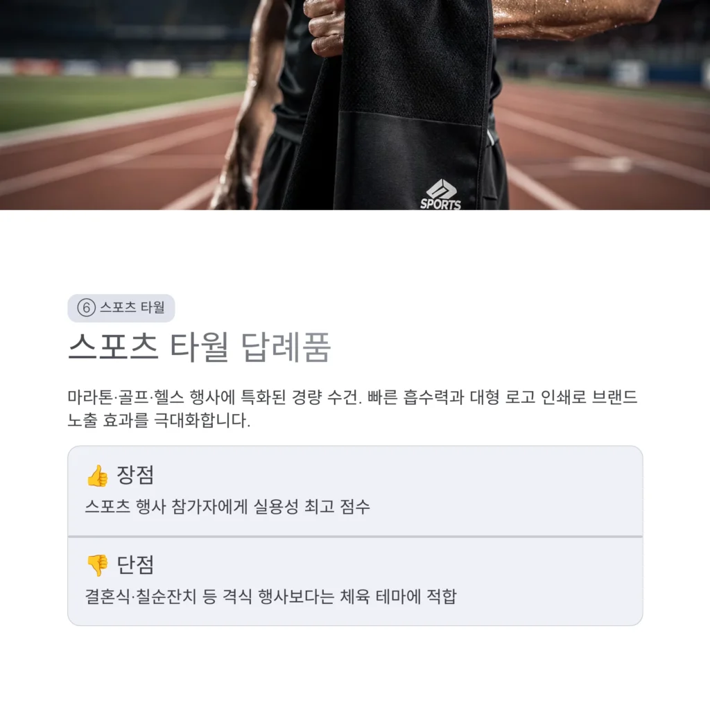 답례품수건 스포츠 타올 행사 기념품 제작