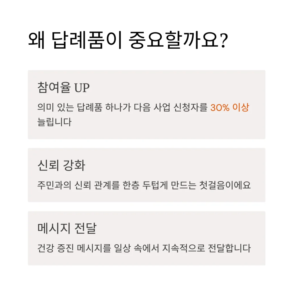 보건소 답례품 제작