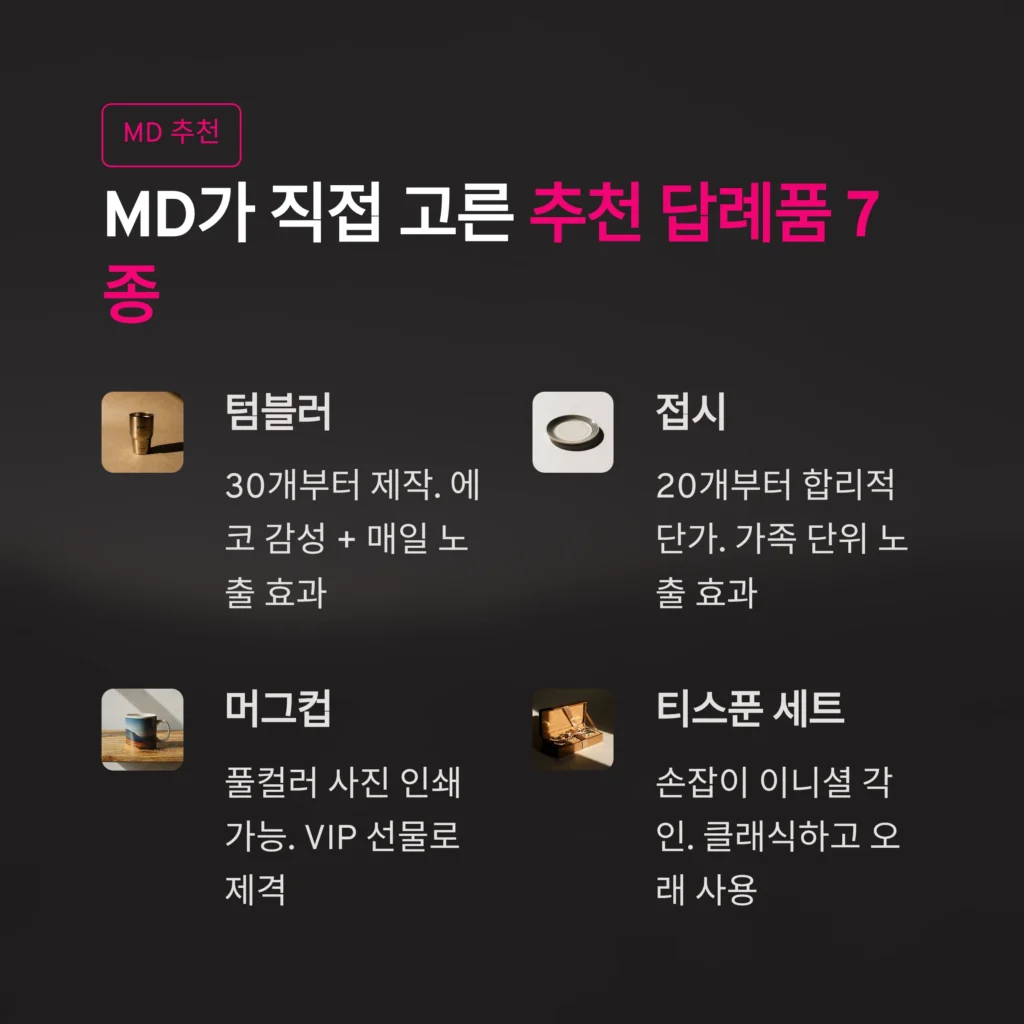 추천 소규모 답례품 쇼핑몰