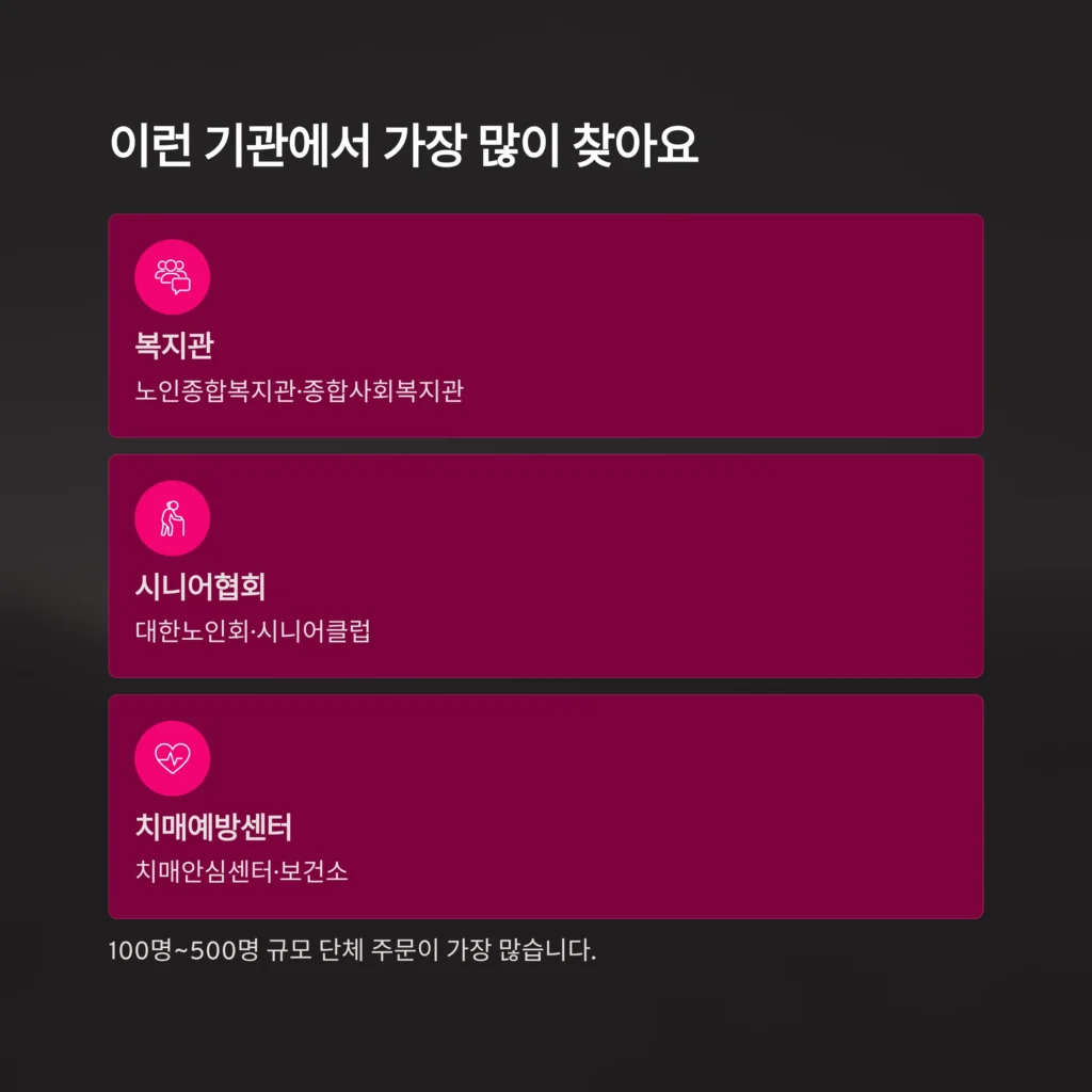 어르신 답례품 제작 - 기관 및 업종별 시니어 행사 기념품 & 소량 단체선물 9종 | 답례품쇼핑몰 1TB