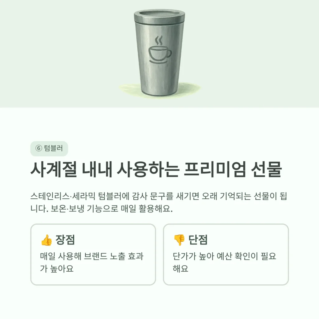 어버이날 답례품 텀블러 각인 포장 소량제작