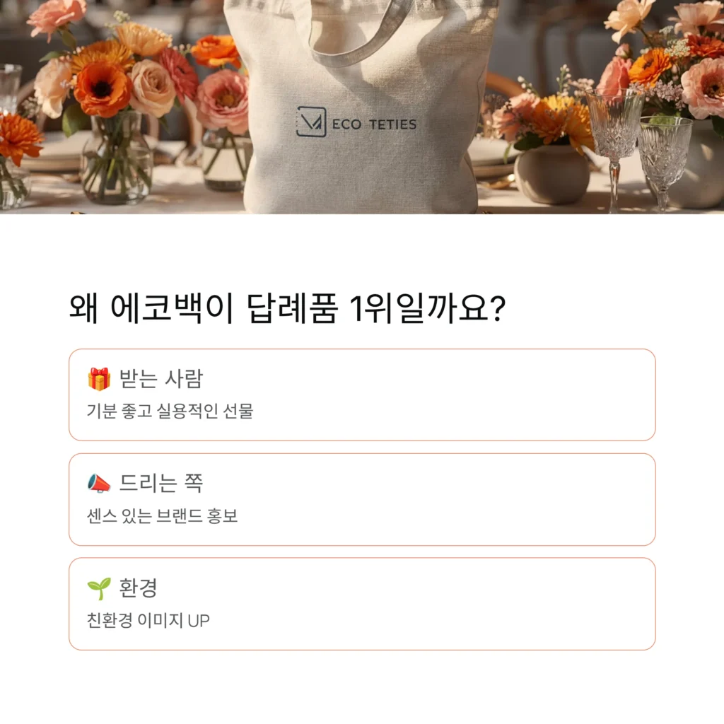 에코백 답례품 단체주문 