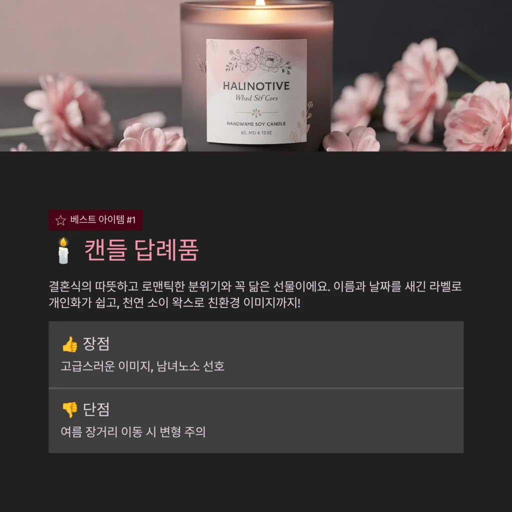 웨딩 답례품 고급스러운 답례품