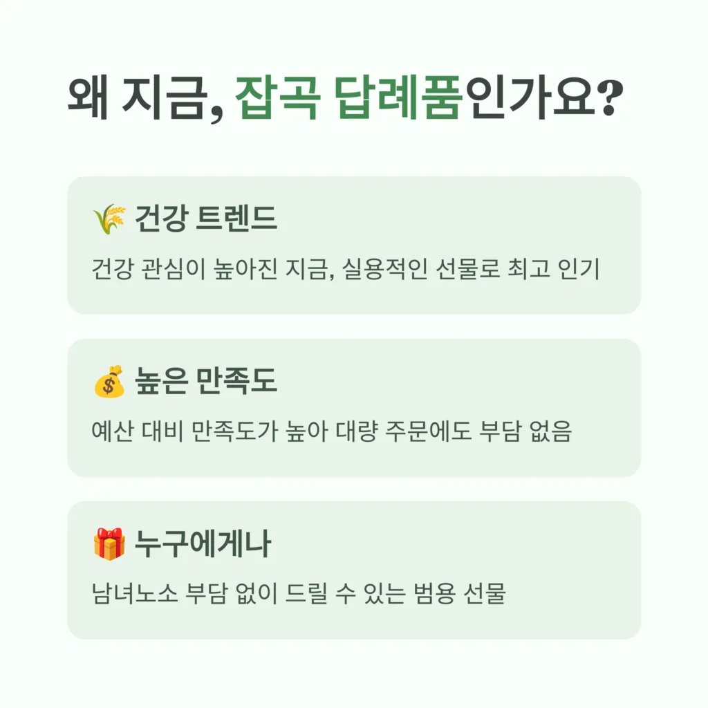 잡곡 답례품 제작 - 건강을 생각한 행사 단체선물 5곡 잡곡 기념품 포장도 깔끔하게! | 답례품쇼핑몰 1TB